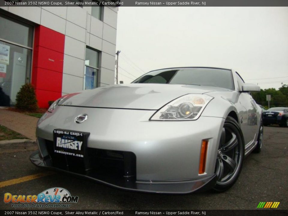 2007 Nissan 350Z NISMO Coupe Silver Alloy Metallic / Carbon/Red Photo #3