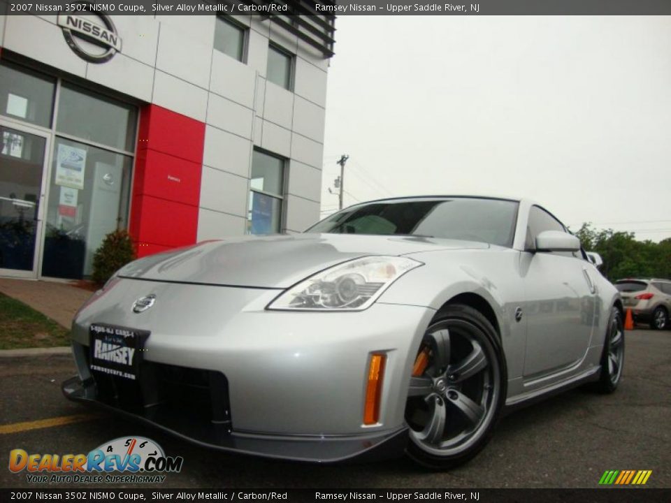 2007 Nissan 350Z NISMO Coupe Silver Alloy Metallic / Carbon/Red Photo #4