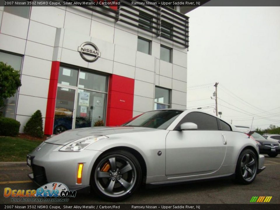 2007 Nissan 350Z NISMO Coupe Silver Alloy Metallic / Carbon/Red Photo #7