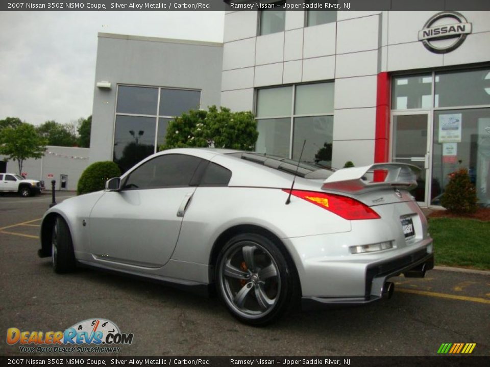 2007 Nissan 350Z NISMO Coupe Silver Alloy Metallic / Carbon/Red Photo #9