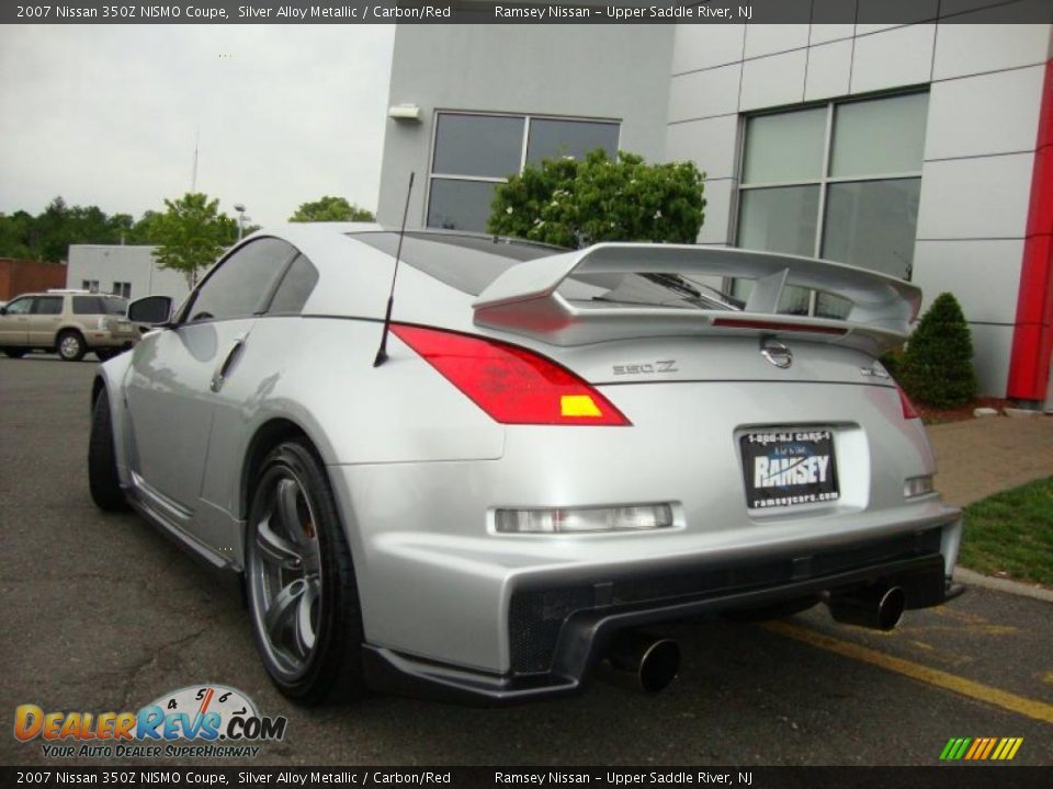 2007 Nissan 350Z NISMO Coupe Silver Alloy Metallic / Carbon/Red Photo #10