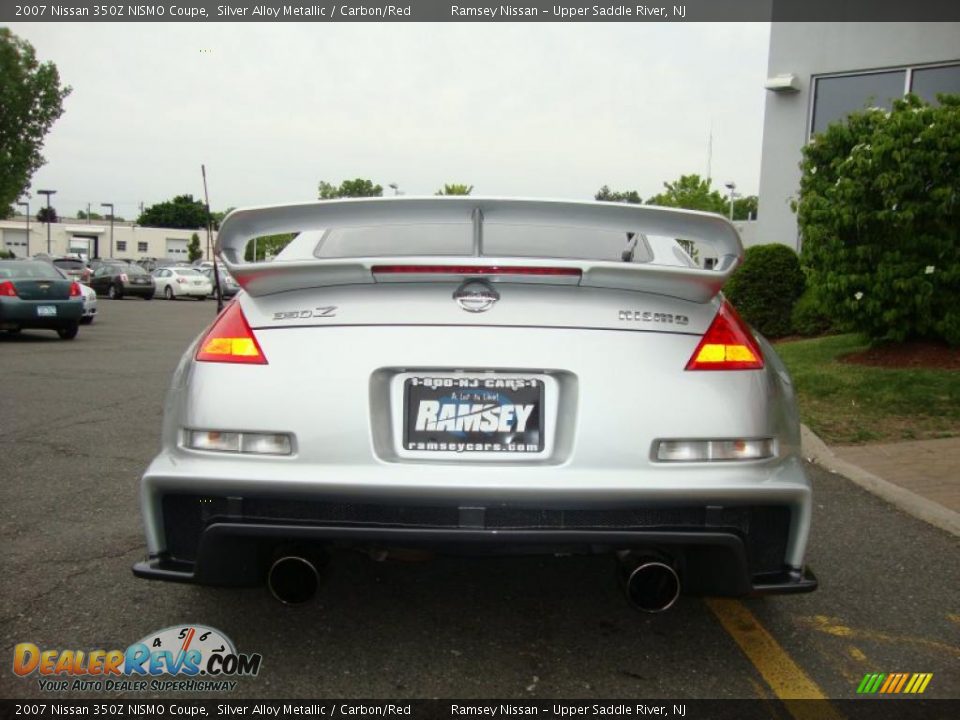 2007 Nissan 350Z NISMO Coupe Silver Alloy Metallic / Carbon/Red Photo #11