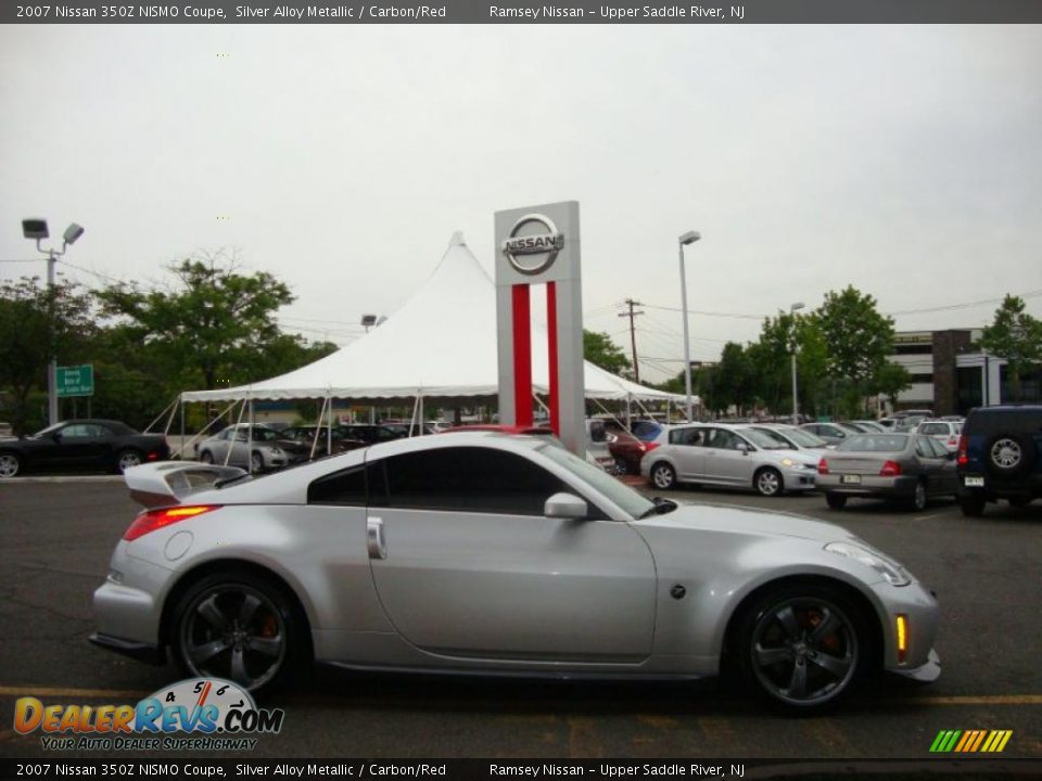 2007 Nissan 350Z NISMO Coupe Silver Alloy Metallic / Carbon/Red Photo #14