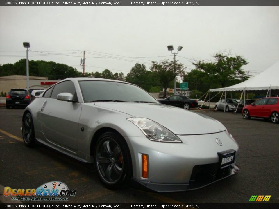 2007 Nissan 350Z NISMO Coupe Silver Alloy Metallic / Carbon/Red Photo #16