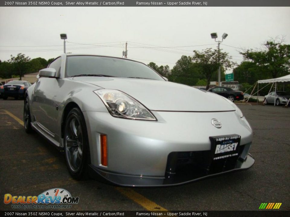 2007 Nissan 350Z NISMO Coupe Silver Alloy Metallic / Carbon/Red Photo #17