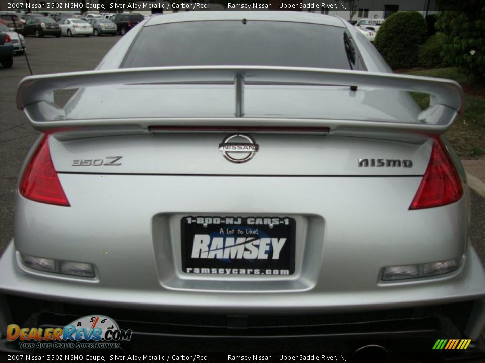 2007 Nissan 350Z NISMO Coupe Silver Alloy Metallic / Carbon/Red Photo #22