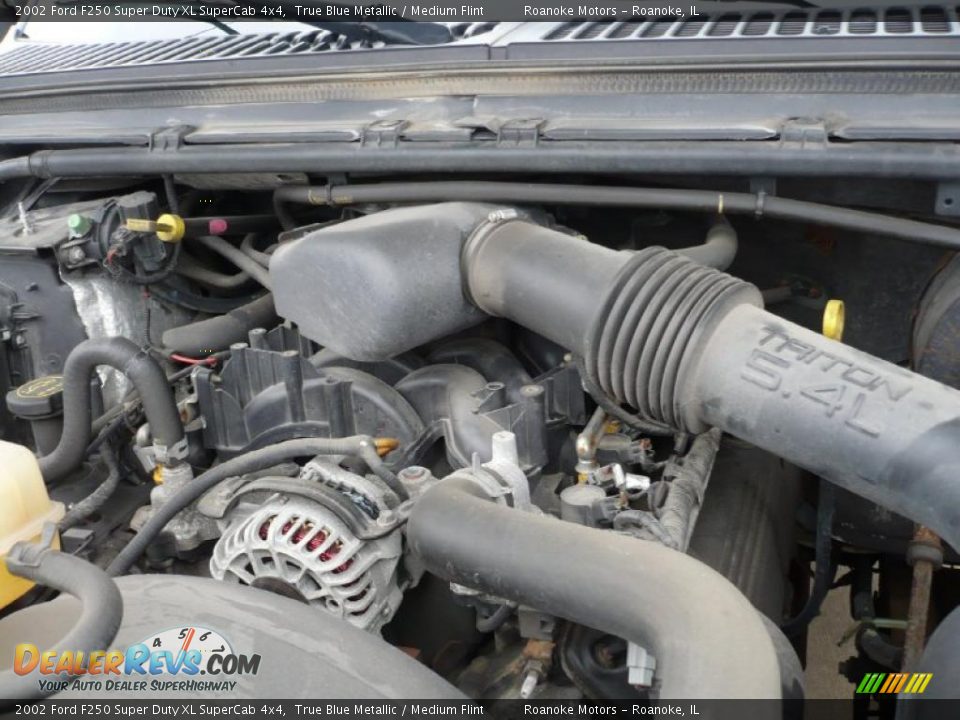 2002 Ford F250 Super Duty XL SuperCab 4x4 True Blue Metallic / Medium Flint Photo #17