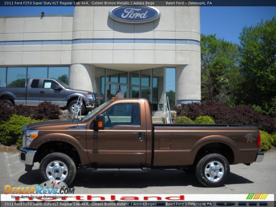 2011 Ford F250 Super Duty XLT Regular Cab 4x4 Golden Bronze Metallic / Adobe Beige Photo #1