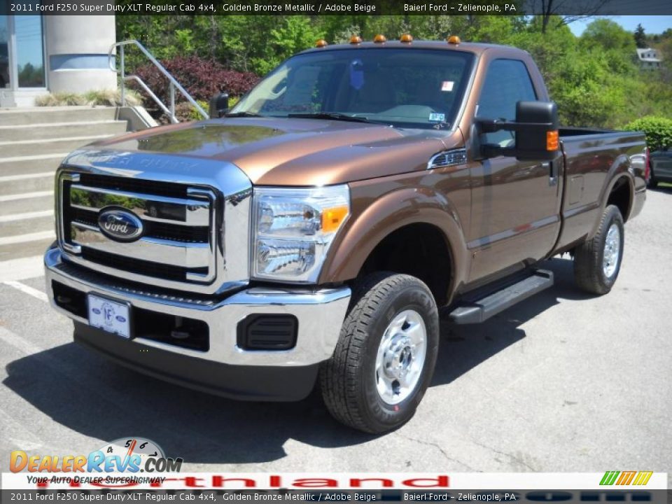 2011 Ford F250 Super Duty XLT Regular Cab 4x4 Golden Bronze Metallic / Adobe Beige Photo #2