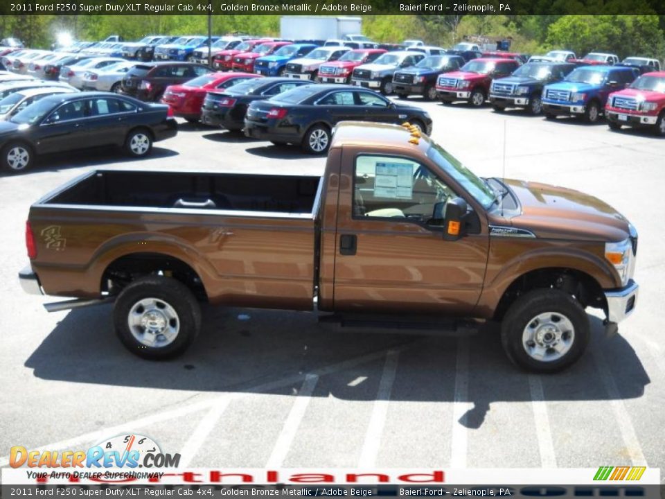 2011 Ford F250 Super Duty XLT Regular Cab 4x4 Golden Bronze Metallic / Adobe Beige Photo #5