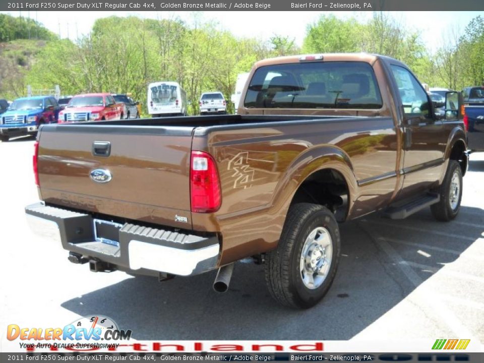 2011 Ford F250 Super Duty XLT Regular Cab 4x4 Golden Bronze Metallic / Adobe Beige Photo #6