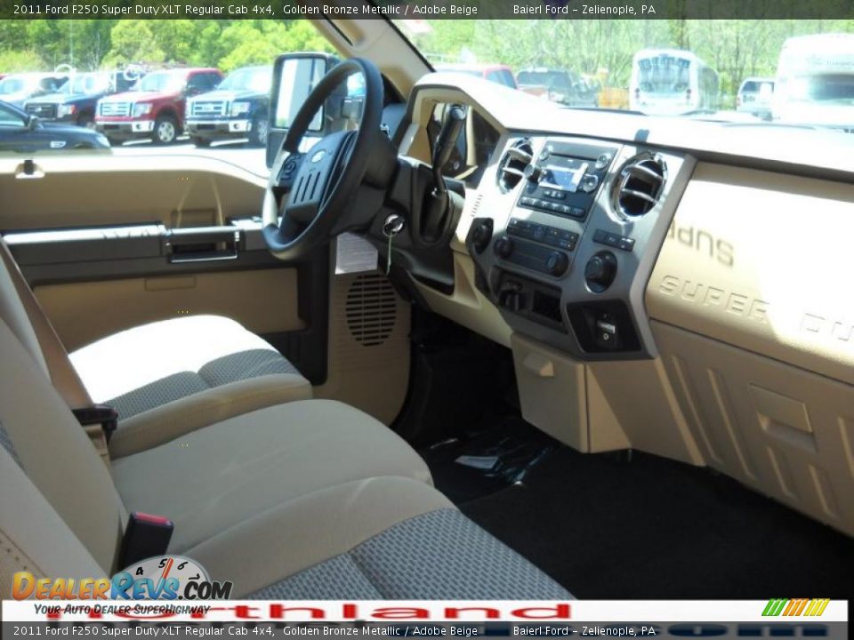 2011 Ford F250 Super Duty XLT Regular Cab 4x4 Golden Bronze Metallic / Adobe Beige Photo #8