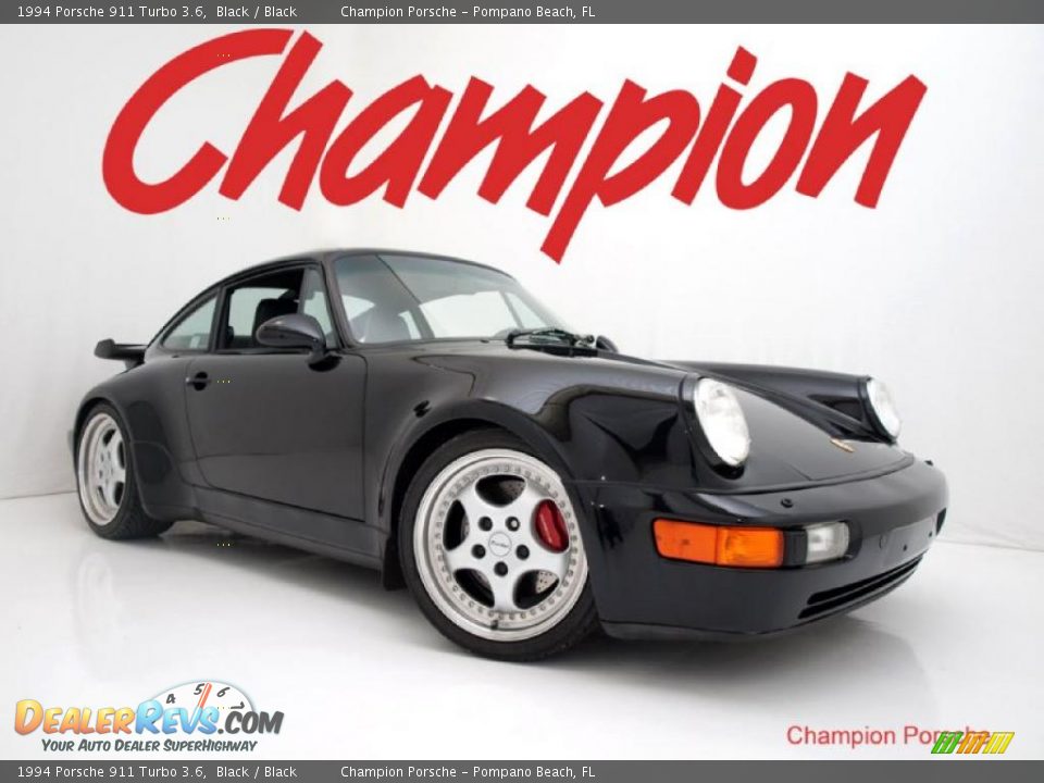 1994 Porsche 911 Turbo 3.6 Black / Black Photo #1