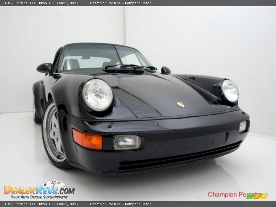 Black 1994 Porsche 911 Turbo 3.6 Photo #3