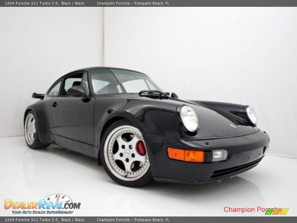 1994 Porsche 911 Turbo 3.6 Black / Black Photo #4