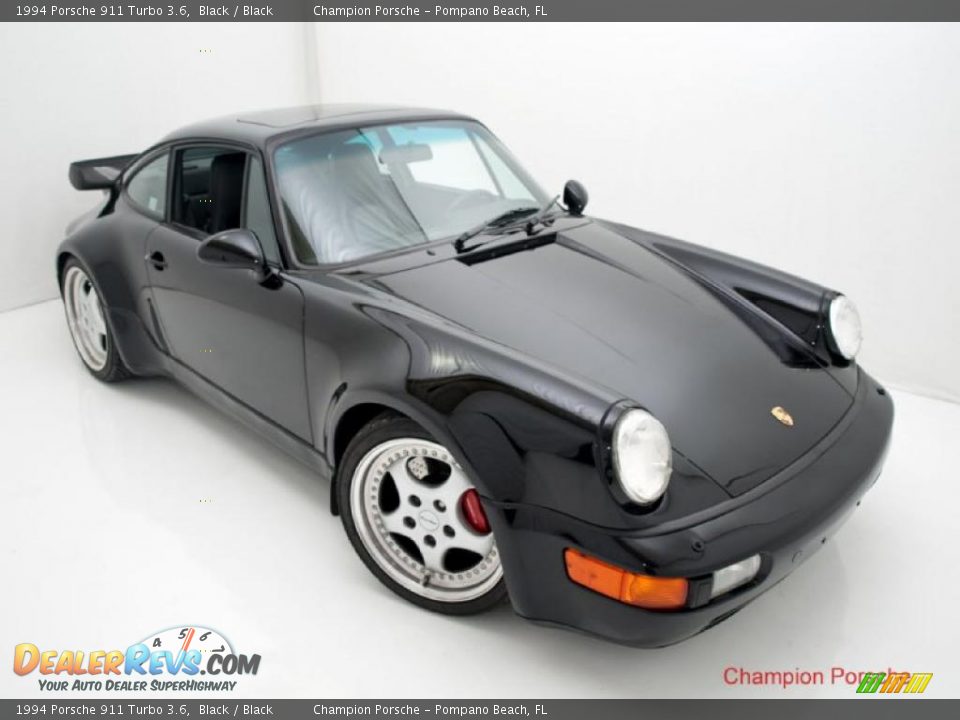 Black 1994 Porsche 911 Turbo 3.6 Photo #7