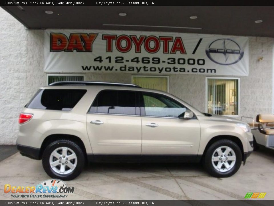 2009 Saturn Outlook XR AWD Gold Mist / Black Photo #1