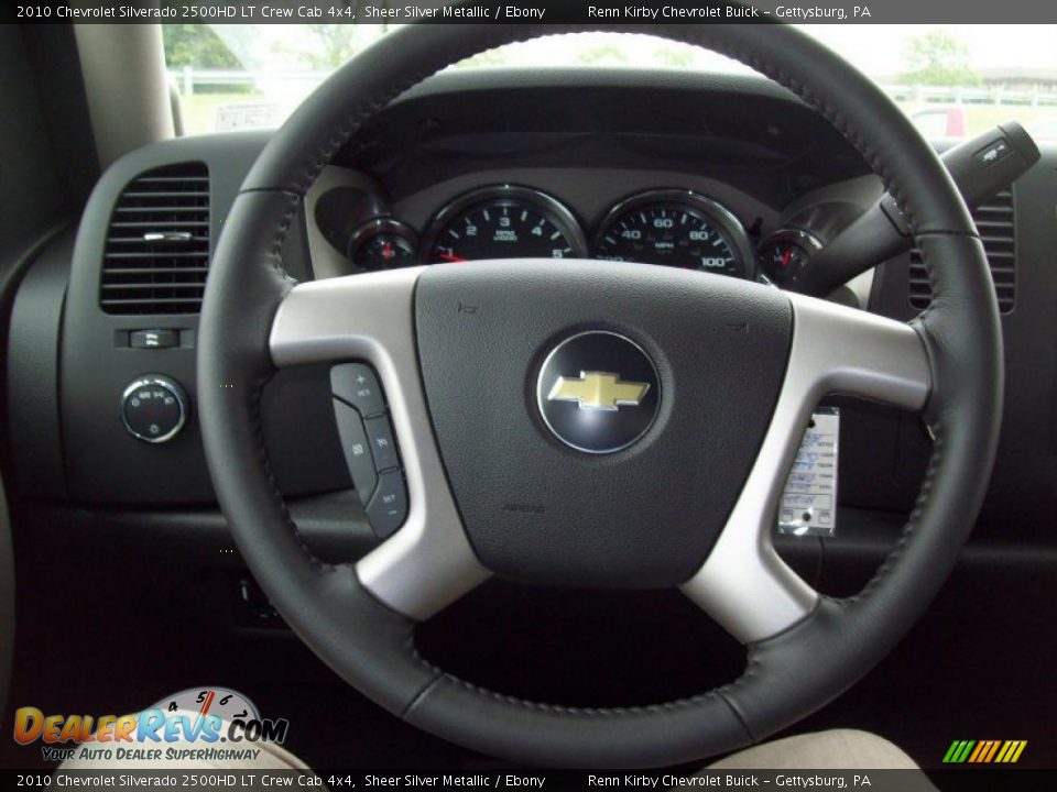 2010 Chevrolet Silverado 2500HD LT Crew Cab 4x4 Sheer Silver Metallic / Ebony Photo #17