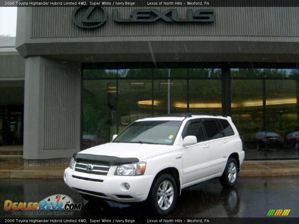 2006 Toyota Highlander Hybrid Limited 4WD Super White / Ivory Beige Photo #1