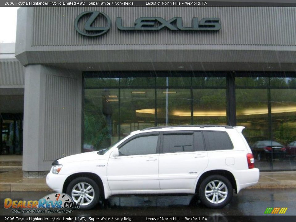 2006 Toyota Highlander Hybrid Limited 4WD Super White / Ivory Beige Photo #2