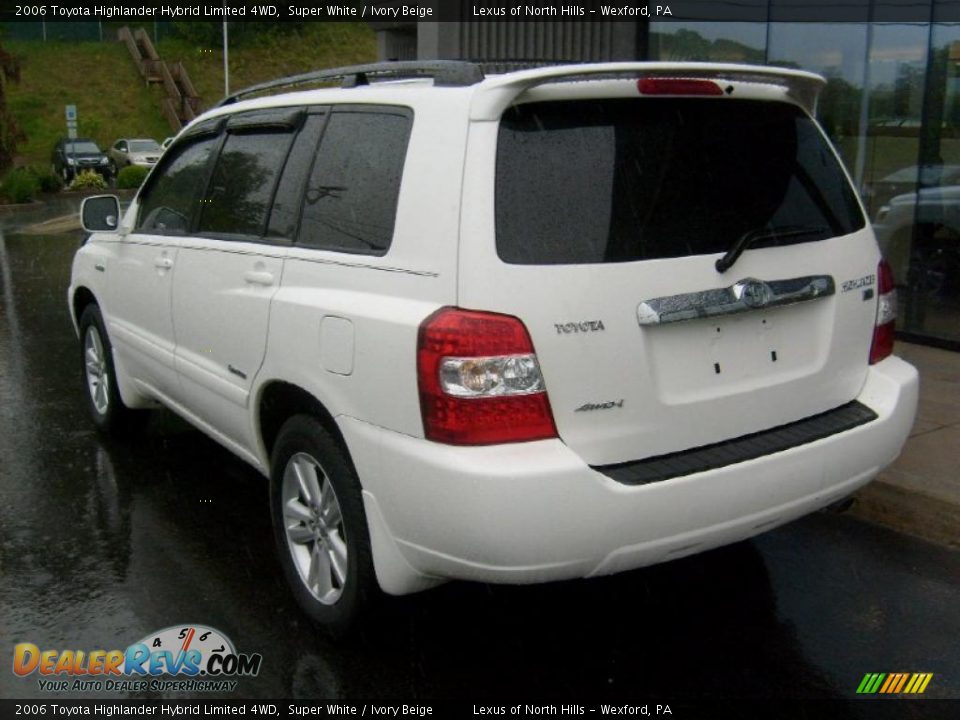 2006 Toyota Highlander Hybrid Limited 4WD Super White / Ivory Beige Photo #3