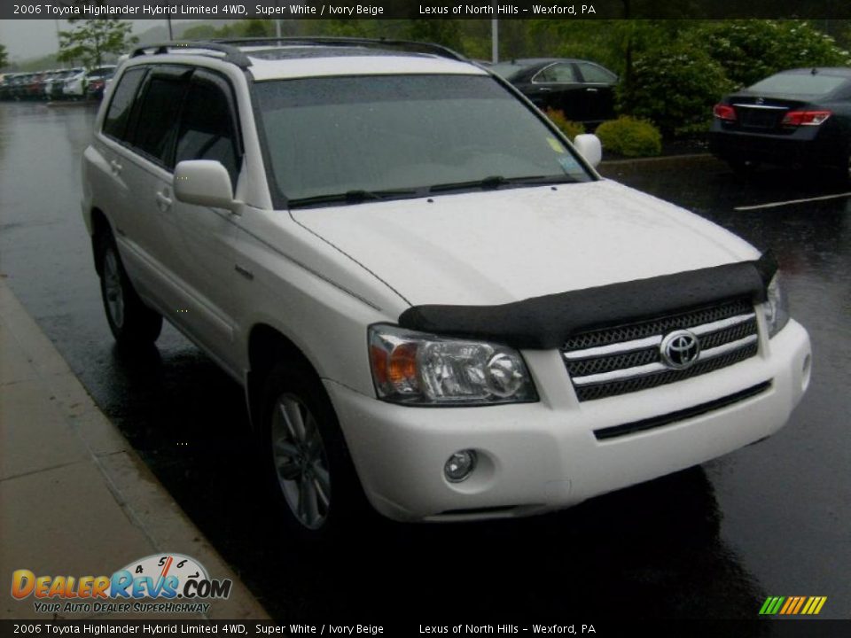 2006 Toyota Highlander Hybrid Limited 4WD Super White / Ivory Beige Photo #6