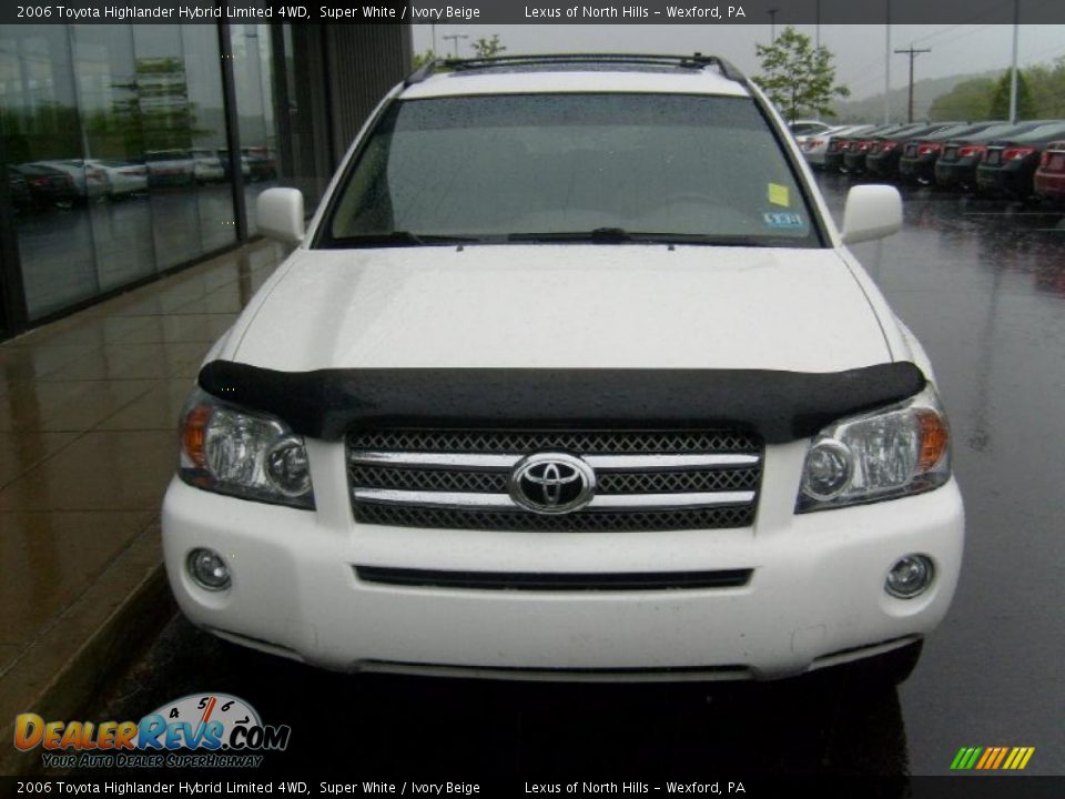 2006 Toyota Highlander Hybrid Limited 4WD Super White / Ivory Beige Photo #7