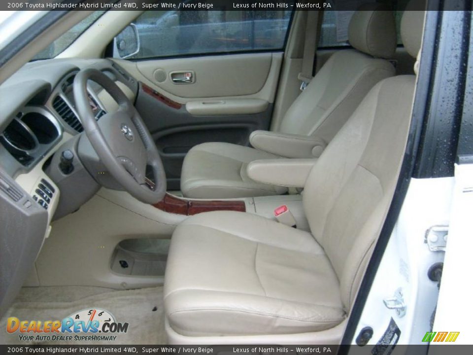 2006 Toyota Highlander Hybrid Limited 4WD Super White / Ivory Beige Photo #9