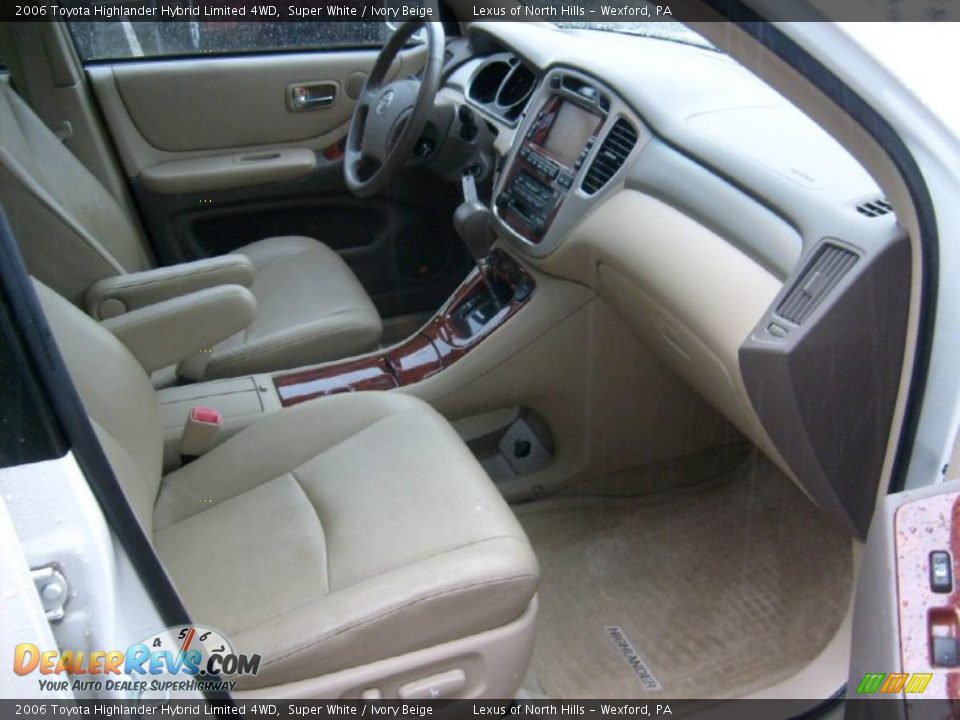 2006 Toyota Highlander Hybrid Limited 4WD Super White / Ivory Beige Photo #17