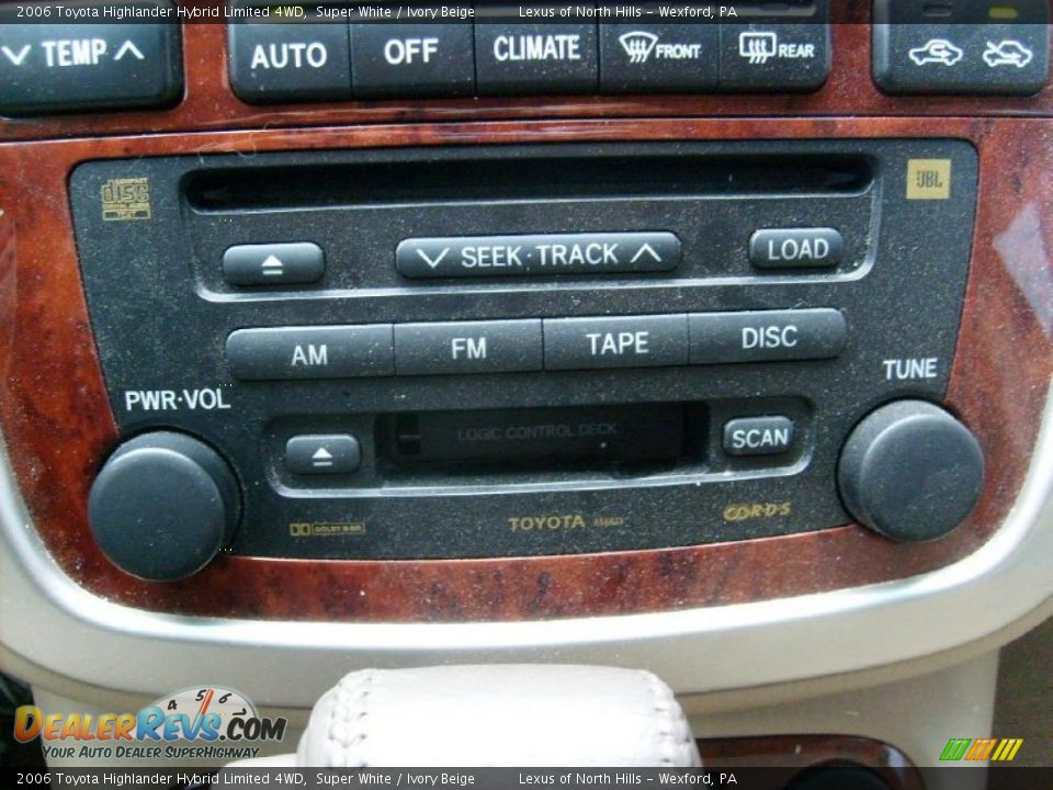2006 Toyota Highlander Hybrid Limited 4WD Super White / Ivory Beige Photo #19