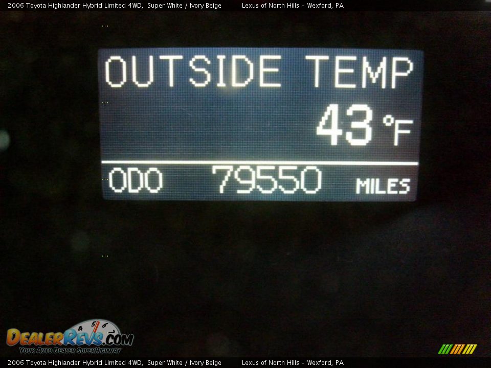 2006 Toyota Highlander Hybrid Limited 4WD Super White / Ivory Beige Photo #20