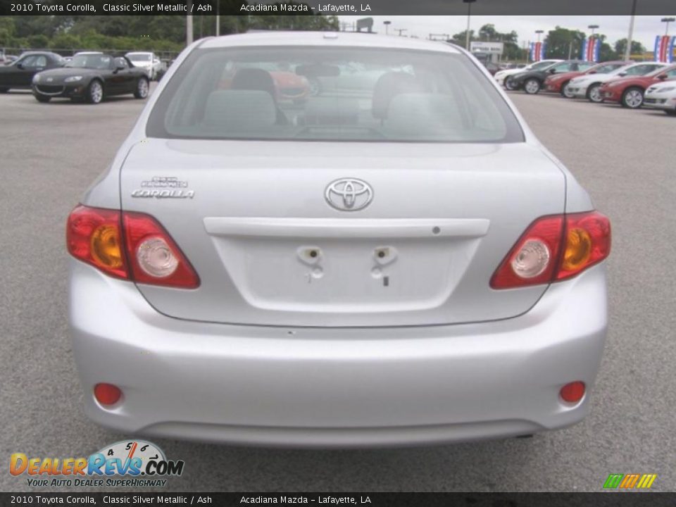 2010 Toyota Corolla Classic Silver Metallic / Ash Photo #4
