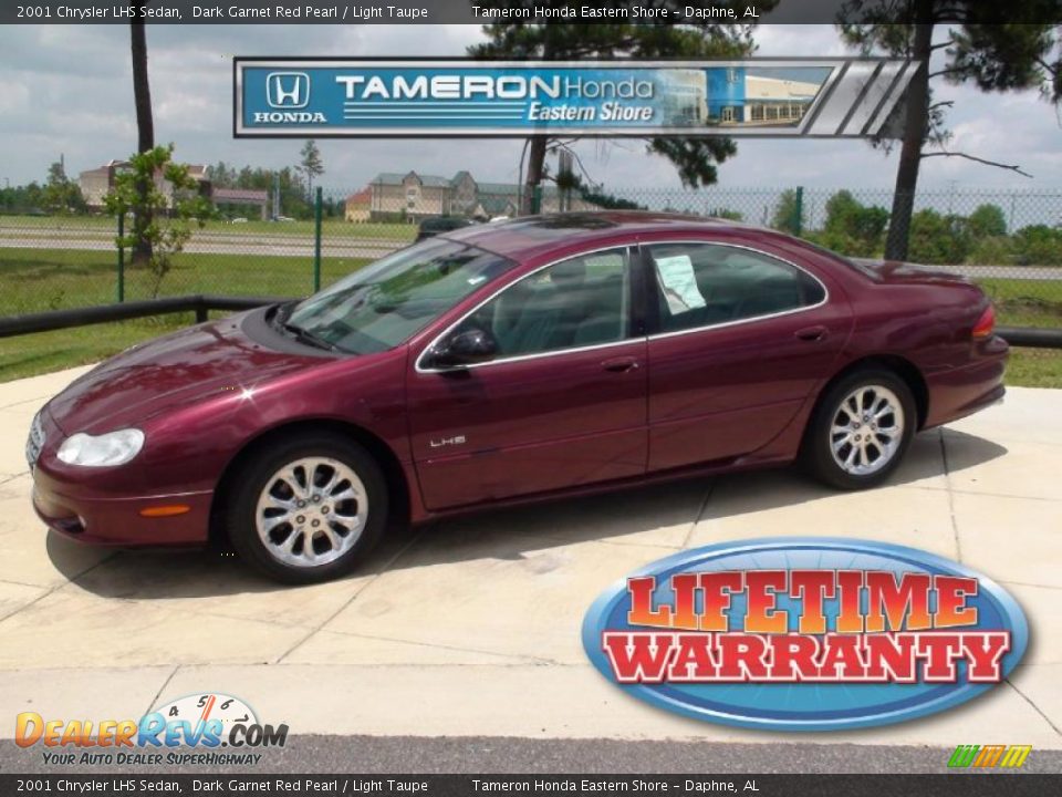 2001 Chrysler LHS Sedan Dark Garnet Red Pearl / Light Taupe Photo #1