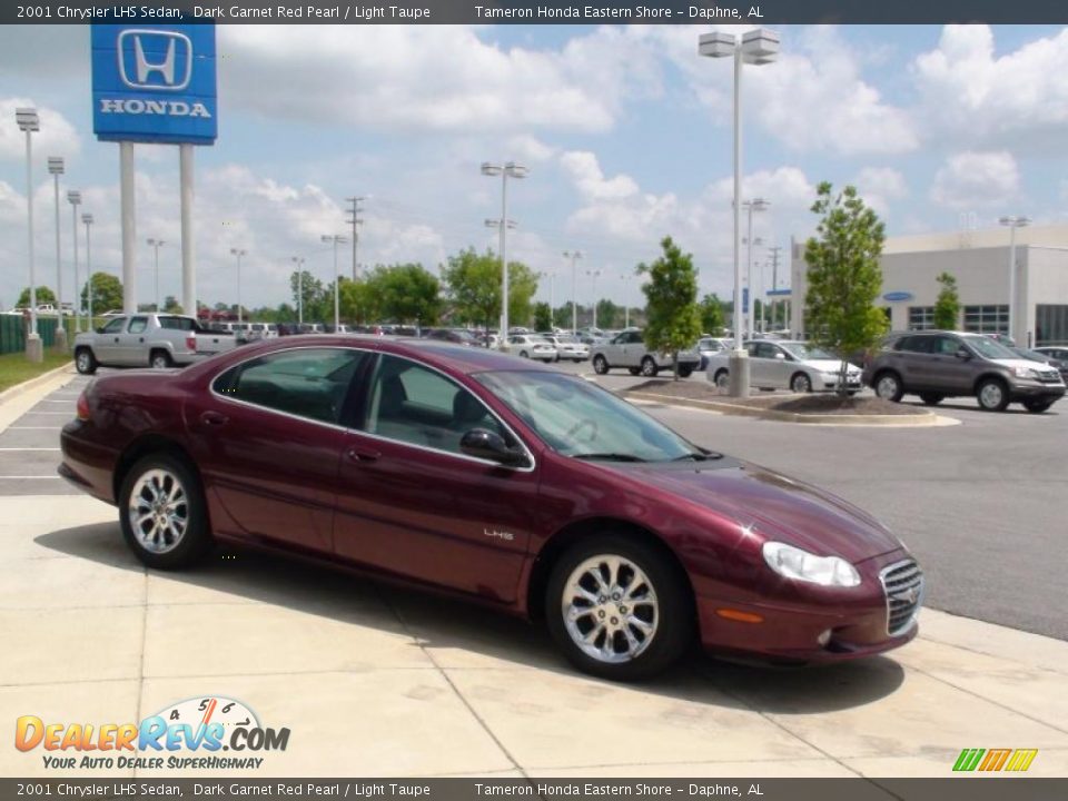 2001 Chrysler LHS Sedan Dark Garnet Red Pearl / Light Taupe Photo #3