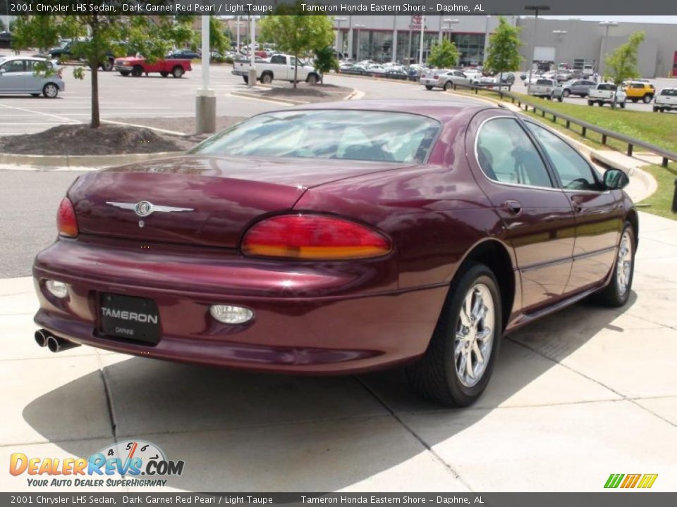 2001 Chrysler LHS Sedan Dark Garnet Red Pearl / Light Taupe Photo #7