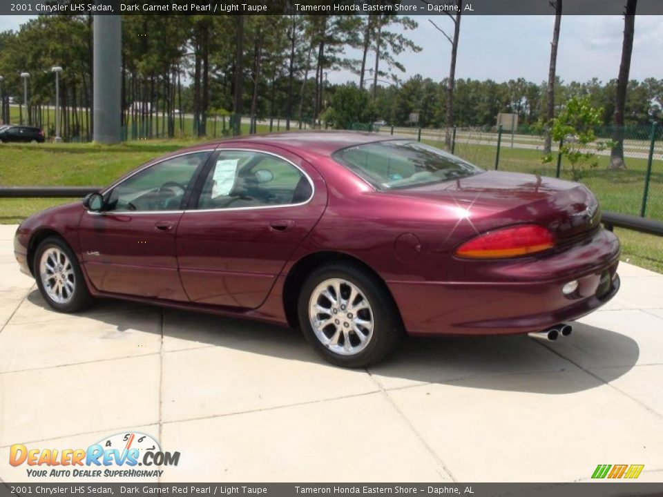 2001 Chrysler LHS Sedan Dark Garnet Red Pearl / Light Taupe Photo #9