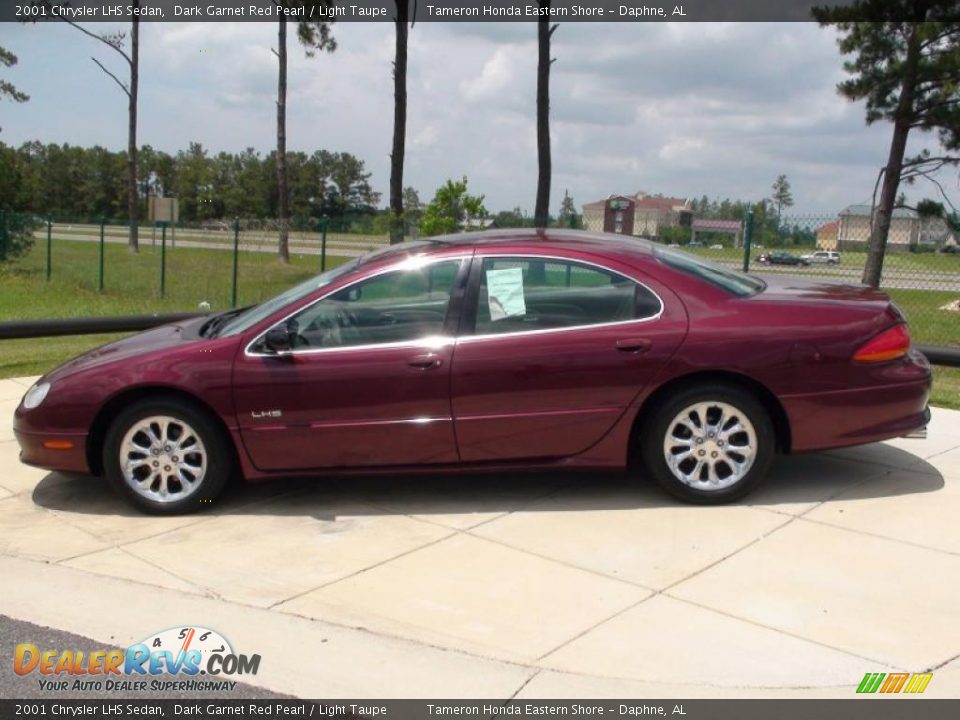 2001 Chrysler LHS Sedan Dark Garnet Red Pearl / Light Taupe Photo #10