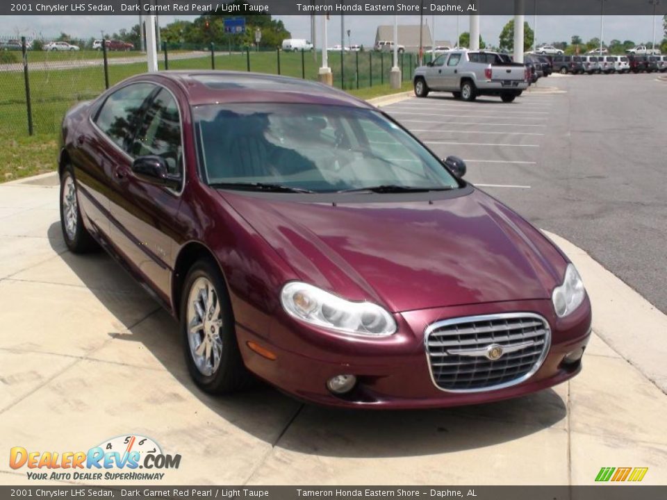 2001 Chrysler LHS Sedan Dark Garnet Red Pearl / Light Taupe Photo #15