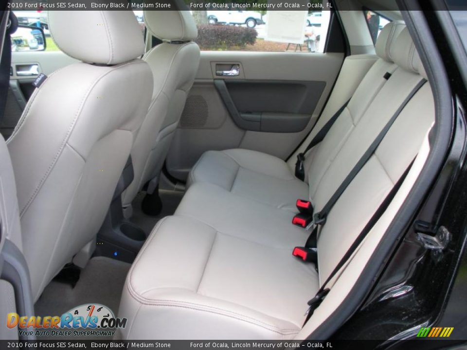 2010 Ford Focus SES Sedan Ebony Black / Medium Stone Photo #6