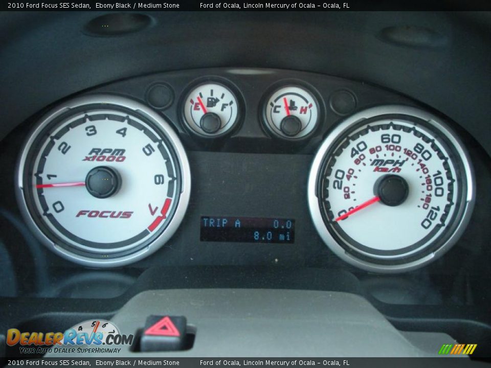 2010 Ford Focus SES Sedan Ebony Black / Medium Stone Photo #9