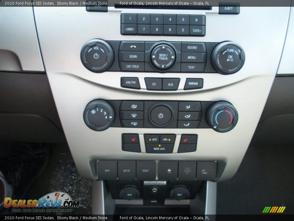 2010 Ford Focus SES Sedan Ebony Black / Medium Stone Photo #10