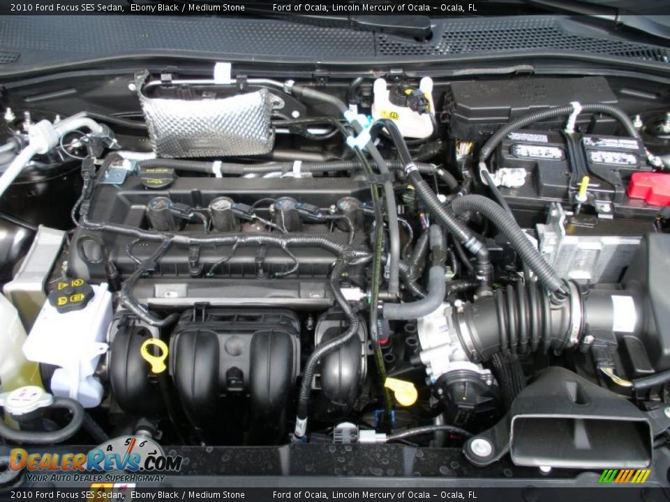 2010 Ford Focus SES Sedan Ebony Black / Medium Stone Photo #12