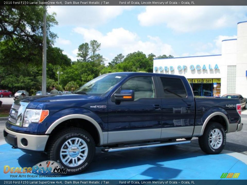 2010 Ford F150 Lariat SuperCrew 4x4 Dark Blue Pearl Metallic / Tan Photo #1