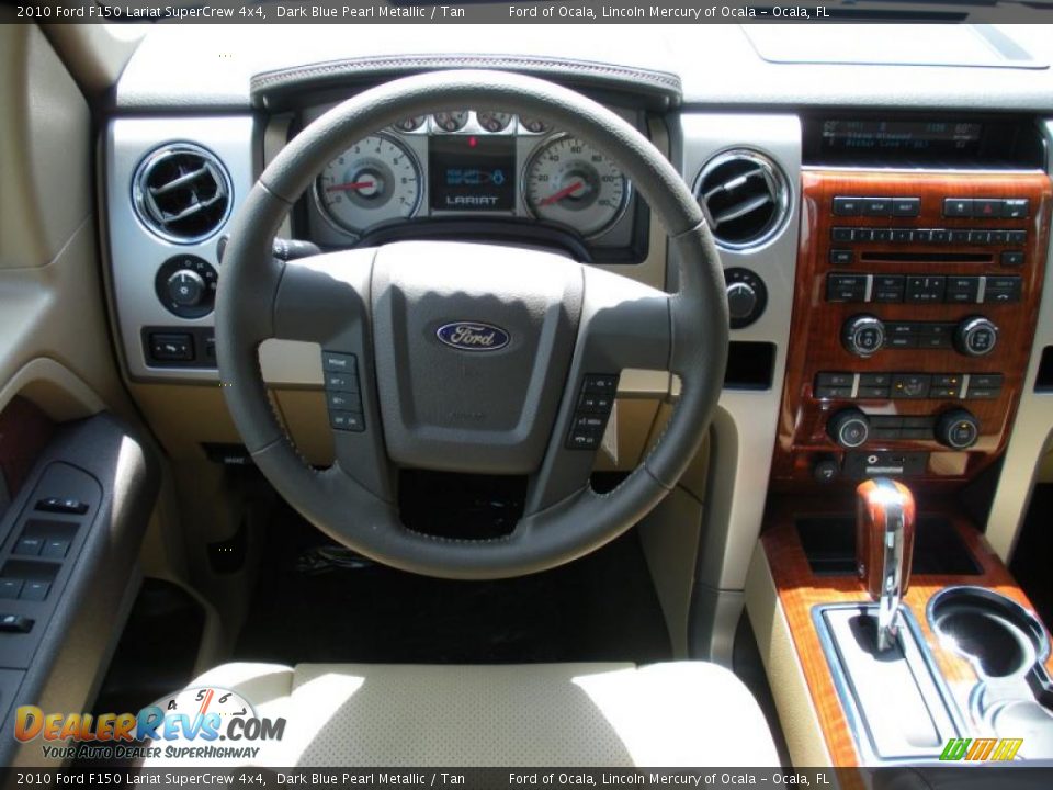 2010 Ford F150 Lariat SuperCrew 4x4 Dark Blue Pearl Metallic / Tan Photo #7
