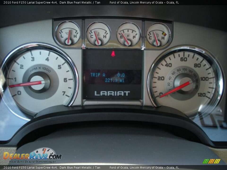 2010 Ford F150 Lariat SuperCrew 4x4 Dark Blue Pearl Metallic / Tan Photo #8