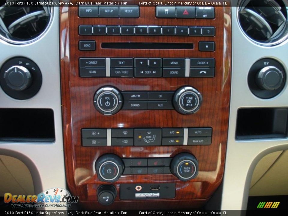 2010 Ford F150 Lariat SuperCrew 4x4 Dark Blue Pearl Metallic / Tan Photo #9