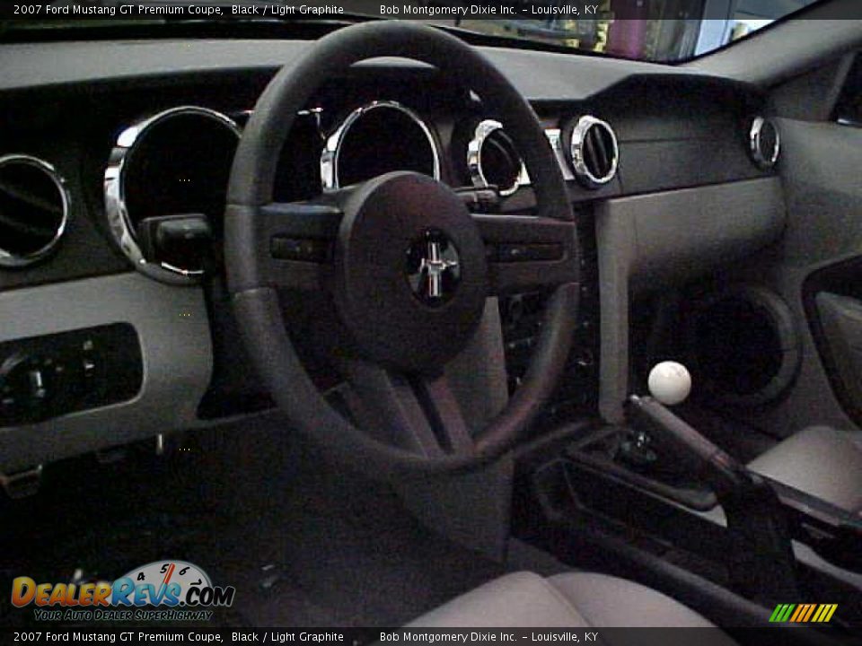 2007 Ford Mustang GT Premium Coupe Black / Light Graphite Photo #12