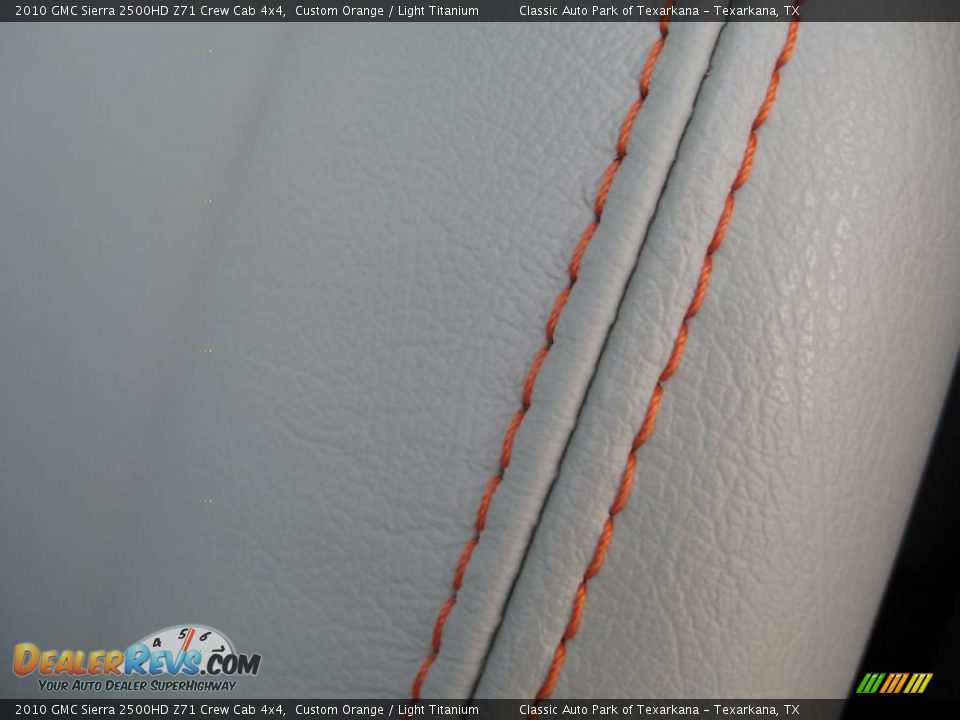 2010 GMC Sierra 2500HD Z71 Crew Cab 4x4 Custom Orange / Light Titanium Photo #24