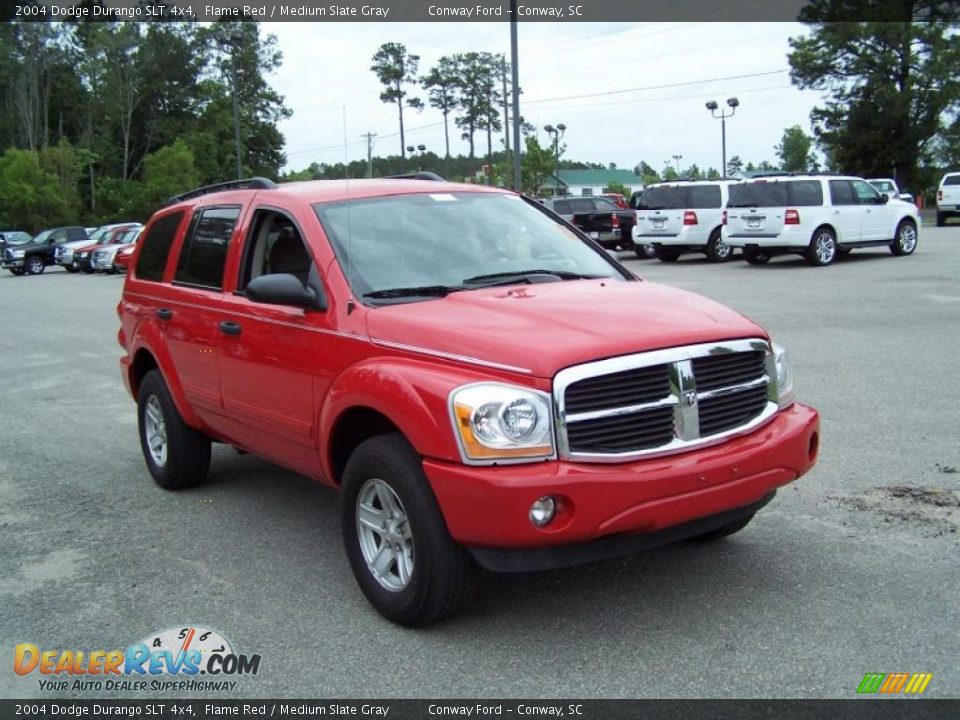 2004 Dodge Durango SLT 4x4 Flame Red / Medium Slate Gray Photo #3