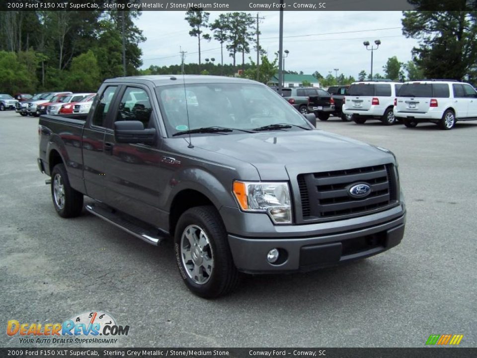 2009 Ford F150 XLT SuperCab Sterling Grey Metallic / Stone/Medium Stone Photo #3